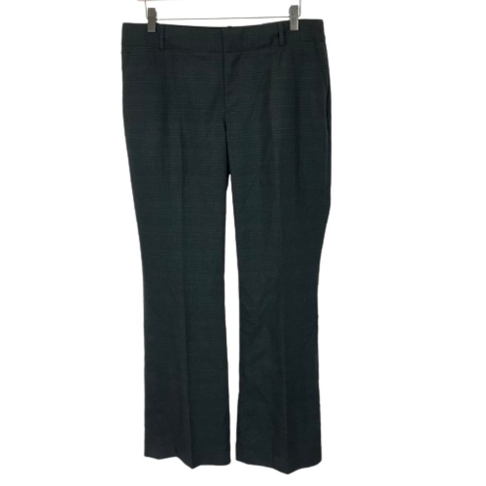NWT Womens 12 12x33 Banana Republic Martin Fit Subtle Plaid Bootcut Trouser Pant